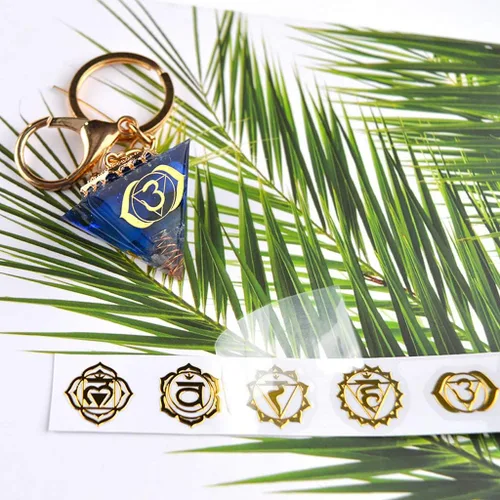 Miniatura 5 de angwang 7 Chakra Geométrico Cobre Torre Energía Pegatinas Orgonita Flor Vida Árbol Pirámide Resina Epoxi Material Joyería Fabricación E#