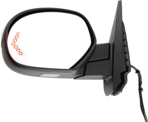 Kool Vue - Espejo calefactable izquierdo para Chevrolet Silverado 1500 GMC Sierra 1500 2007-2013 plegable eléctrico con luz de señal y lámpara de