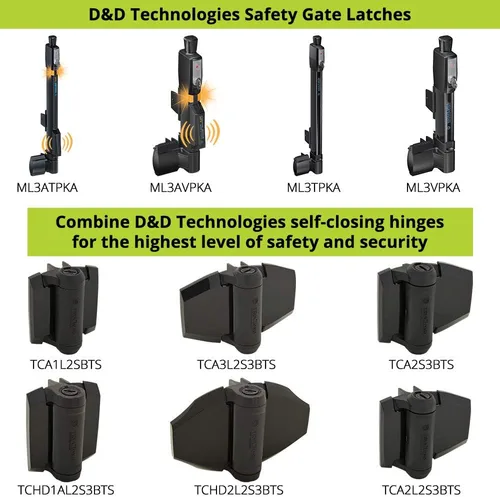 Miniatura 8 de D&D Technologies TCHD2S3BTS TruClose - Bisagras de puerta resistentes, para puertas de madera o vinilo de cierre automático de hasta 154 libras, sin