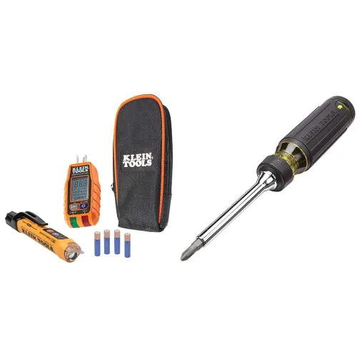 Miniatura 9 de Klein Tools Kit de prueba eléctrica con probador GFCI, detector de voltaje y destornillador de trinquete 11 en 1