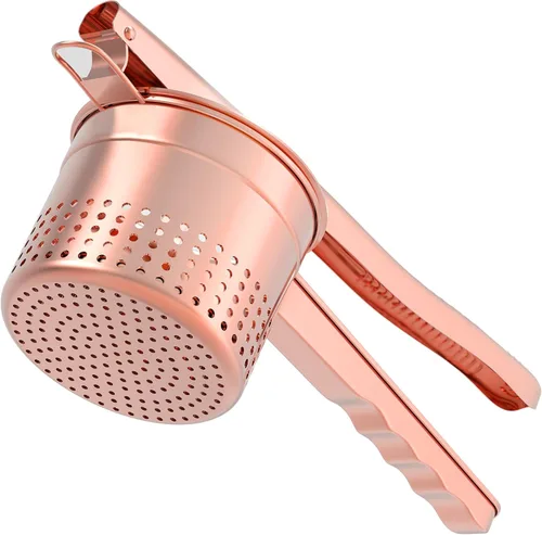 Miniatura 14 de GloTika Ricer de papas grande de 15 onzas con 3 discos intercambiables, triturador de papas de acero inoxidable resistente con mango ergonómico