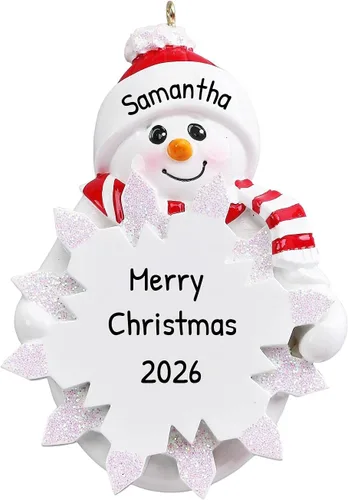Miniatura 11 de Adornos de muñeco de nieve personalizados en 3D para árbol de Navidad, adornos de Navidad de muñeco de nieve Frosty 2025, adorno único con nombre