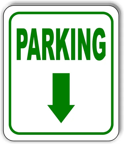 PARKING DIRECTIONAL DOWNWARD ARROW GREEN Aluminum Composite Outdoor Sign 15" x18"