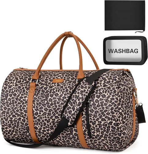 Bolsa de ropa para viajes con bolsa de aseo convertible, bolsa de mano para fin de semana, bolsas de viaje grandes para mujeres, 2 en 1, maleta