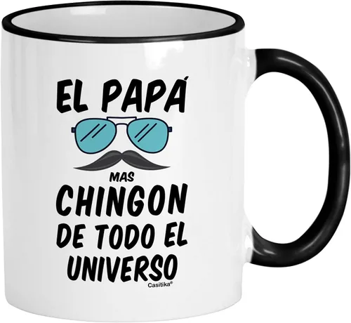 Casitika El Papa Mas Chingon De Todo El Universo – Divertida taza de regalo para papá español para el Día del Padre, Cumpleanos o Día del Padre.