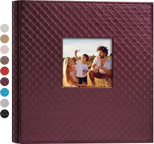 Miniatura 20 de Mublalbum Álbum de Fotos Pequeño 4x6 300 Fotos Cubierta de Cuero Libro de Fotos con Bolsillos Horizontales para Bebé Boda Aniversario y Familia Azul