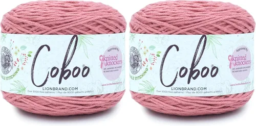 Miniatura 48 de Lion Brand Yarn Coboo, hilo suave para tejer, hacer ganchillo y manualidades, Vanilla Blossom, paquete de 3 Flor de vainilla
