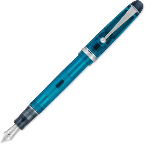 Miniatura 16 de Pluma estilográfica Pilot Custom 74, barril negro ahumado, plumín mediano (60955)