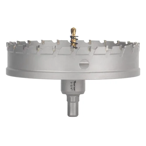 Miniatura 47 de Sierra perforadora de carburo de 1-1/2 pulgadas (1.496 in) para metal duro, cortador de agujeros con punta de carburo de tungsteno con broca piloto
