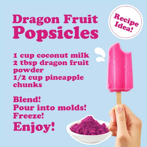 Miniatura 8 de Food to Live Polvo de fruta del dragón rojo, 12 onzas – Pitaya liofilizado, superalimento vegano, fruta de dragón deshidratada es rica en vitaminas