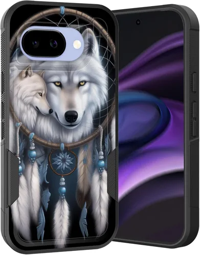 Miniatura 138 de Funda para Pixel 6A, Híbrida de Doble Capa de Servicio Pesado Resistente a Prueba de Golpes PC Duro + Funda Protectora de Silicona Suave para Google