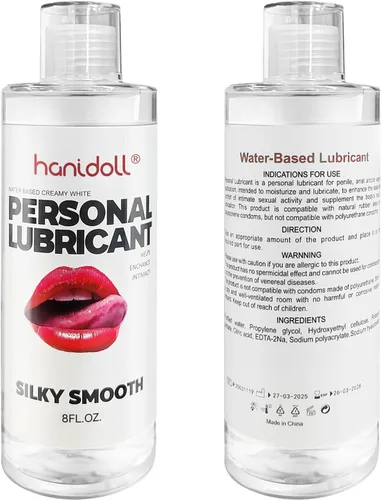 Miniatura 4 de Lubricante a base de agua (8 onzas líquidas), lubricante a base de agua vaginal, lubricante de juguete sexual, líquido para parejas, mujeres
