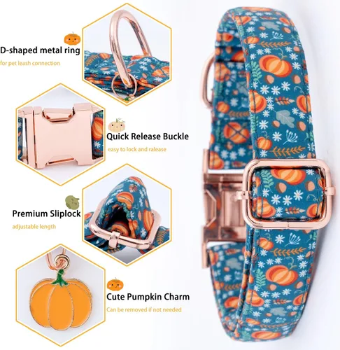 Miniatura 3 de Collar de moño para perro Faygarsle de Halloween de otoño para perros pequeños, medianos y grandes, collares de moda y lindos para perros machos