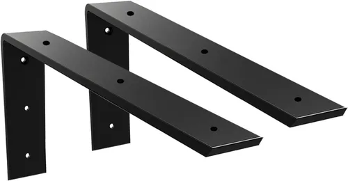 Miniatura 15 de WINKER Soporte para encimera, paquete de 2 unidades resistente de soporte oculto en L para estante de 3/8 pulgadas de grosor, 10 x 6 x 2.5 pulgadas