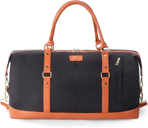 Miniatura 14 de Oflamn Bolsa de fin de semana para mujer, bolsa de lona para la noche, bolsa de viaje grande, bolsa de viaje con compartimento para zapatos, juego