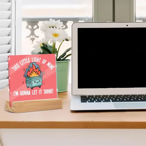Miniatura 3 de Regalos divertidos de oficina para compañeros de trabajo, regalos para jefes, placa acrílica con tarifas de escritorio de respuesta, regalo de broma
