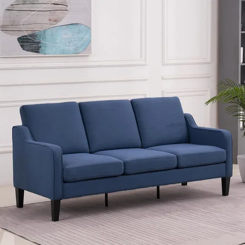 Miniatura 14 de VINGLI Sillas decorativas beige para sala de estar, silla tapizada cómoda de mediados de siglo, sillón moderno para dormitorio, oficina en casa
