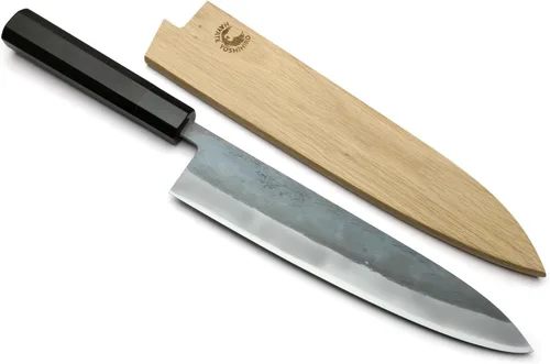 Miniatura 8 de Yoshihiro Kurouchi - Cuchillo de chefs Gyuto de acero inoxidable forjado en negro con mango de ébano (9.5 pulgadas (9.449 in) y sin saya)