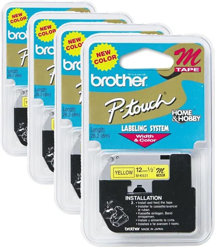 Miniatura 15 de Brother Etiqueta de forma continua de 0.37 "X26.20' (BRTM521), negro/azul