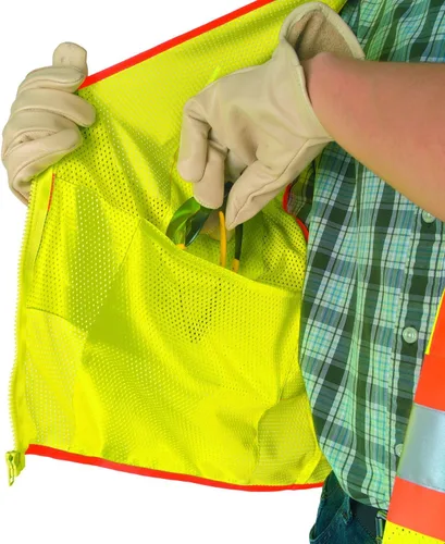 Miniatura 2 de MCR Safety WCCL2LL - Chaleco de seguridad de malla de poliéster clase 2 con 3M Scotchlite de 4-1/2 pulgadas, rayas reflectantes naranja/plateadas