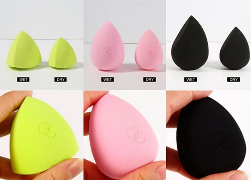 Miniatura 6 de Docolor 6+1 esponjas de maquillaje y brocha, esponja de belleza para mezclar base y cepillo Kabuki de parte superior plana, líquido, crema, polvo