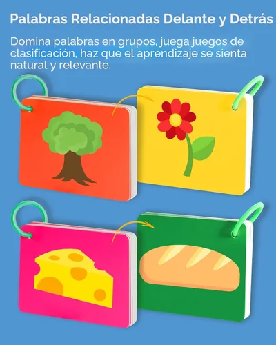 Miniatura 5 de Tarjetas de 100 primeras palabras – Tarjetas con imágenes de alto contraste – Aprendizaje educativo para el habla y vocabulario temprano
