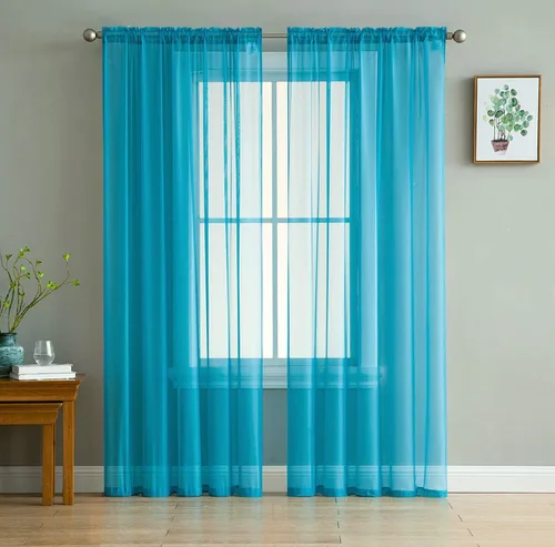 Miniatura 4 de Empire Home Addison - Cortinas de gasa transparente para ventana, juego de 2 (morado, 108 pulgadas extra largas)