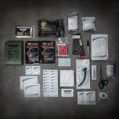 Miniatura 5 de EVERLIT Kit avanzado de trauma, torniquete CAT GEN-7, compatible con TCCC, bolsa táctica IFAK de combate militar con férula de 36 pulgadas de nylon
