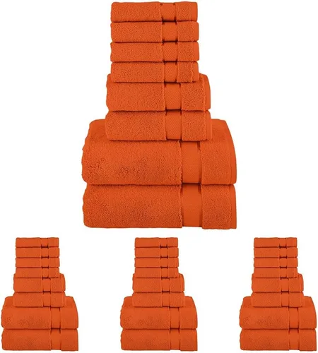 Miniatura 24 de Elegant Comfort Juego de 8 toallas de algodón de alta calidad, incluye 4 toallas pequeñas, 2 toallas de mano y 2 toallas de baño, 100% algodón