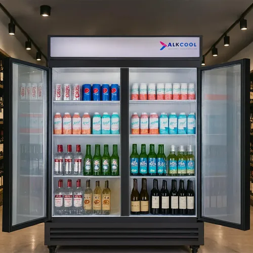 Miniatura 14 de Refrigerador comercial de bebidas, refrigerador de 6 pies cúbicos, pequeño y delgado con puerta de vidrio individual, enfriador de bebidas
