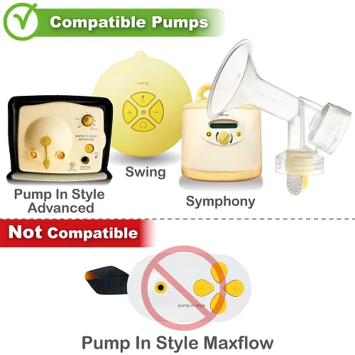 Miniatura 2 de Nenesupply Piezas de bomba con bridas de 0.827 in compatibles con extractor de leche Medela Incluye brida de válvula de protección mamaria membrana