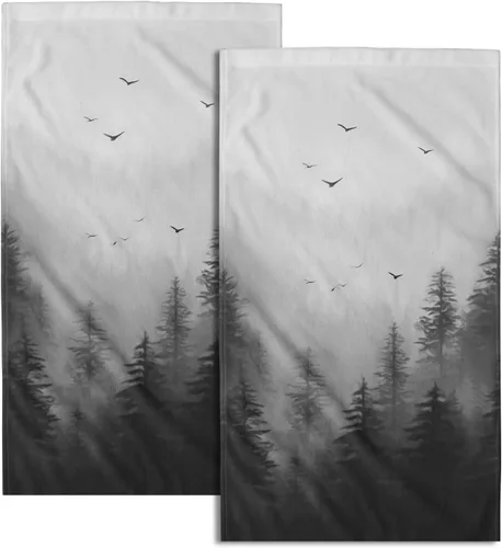 Miniatura 35 de Giwawa Toallas de Mano Verdes Bosque Nebuloso Set de 2 Montaña Bosque Suave Toallas de Huésped Toallas de Cara Baño Decoraciones Finas Toallas