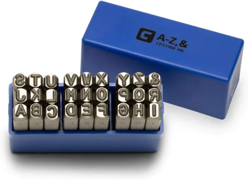 Miniatura 9 de Capri Tools Juego profesional de sellos de letras y números de 1/4 pulgadas, 36 piezas