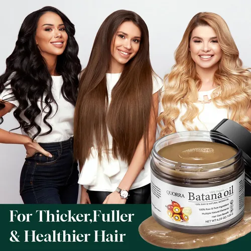 Miniatura 5 de Quorra Aceite de batana crudo para el crecimiento del cabello, 100% aceite orgánico natural para cabello natural grueso y fuerte, mascarilla