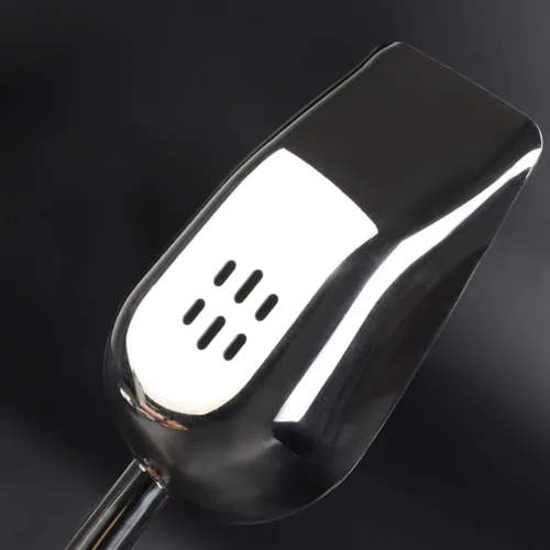 Miniatura 8 de Cuchara de hielo de filtro de hielo de acero inoxidable Cuchara de alimentos Pala de filtro de hielo Cuchara de filtro de hielo Cuchara de metal
