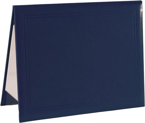 Miniatura 6 de Cubierta para diploma de 8.5 x 11 pulgadas, cubierta de graduación, certificado, portadocumentos de cuero liso, tamaño carta Negro C