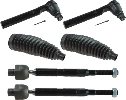Miniatura 29 de TRQ Kit de dirección interior y exterior para lado del conductor y del pasajero delantero, con cremallera de dirección y fuelle de piñón compatible