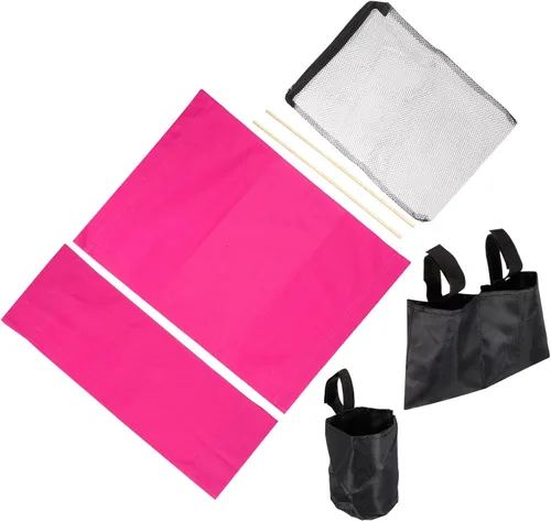 Miniatura 8 de PATIKIL Juego de accesorios para sillas de director, juego 5 en 1 para silla de maquillaje, kit de repuesto de lona y bolsas de almacenamiento Negro