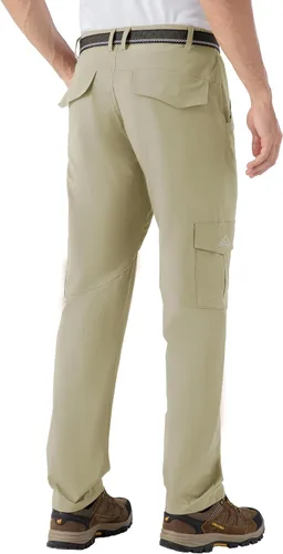 Miniatura 4 de BASUDAM Pantalones cargo de senderismo para hombre, de secado rápido, ligeros, elásticos, resistentes al agua con bolsillos