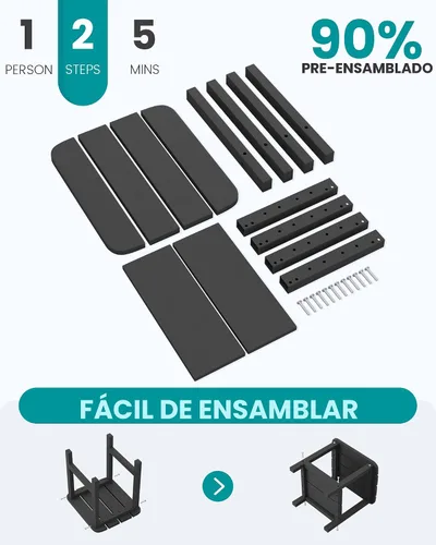 Miniatura 11 de SERWALL Mesa Adirondack de exterior - Mesa auxiliar gris