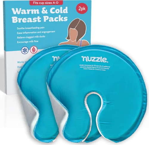 Paquetes de hielo para lactancia materna - Almohadillas de terapia de frío y calor para lactancia y conductos de leche obstruidos, mastitis y