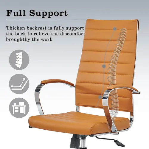 Miniatura 4 de Silla de oficina ergonómica moderna con reposabrazos, silla de escritorio giratoria ajustable para oficina en casa, silla de oficina ejecutiva
