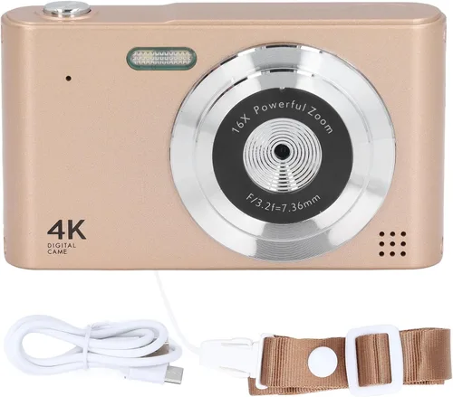 Miniatura 11 de Cámara digital HD vintage 4K 2.4 pulgadas 48MP 16X zoom sin vibración para fotografía, grabación de video, viajes (verde)