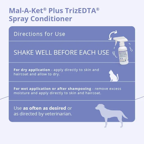 Miniatura 4 de Mal-A-Ket Plus TrizEDTA Acondicionador en aerosol para perros y gatos, 8 onzas