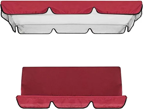 Miniatura 21 de Juego de fundas de repuesto para columpio de toldo, juego de repuesto para columpios de 2/3 plazas, protección para todo tipo de clima, columpios