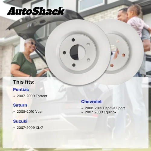 Miniatura 2 de AutoShack Rotores de freno recubiertos Kit de repuesto para Suzuki XL-7 2007-2009 Chevrolet Equinox 2012-2015 Captiva Sport 2008-2010 Saturn Vue