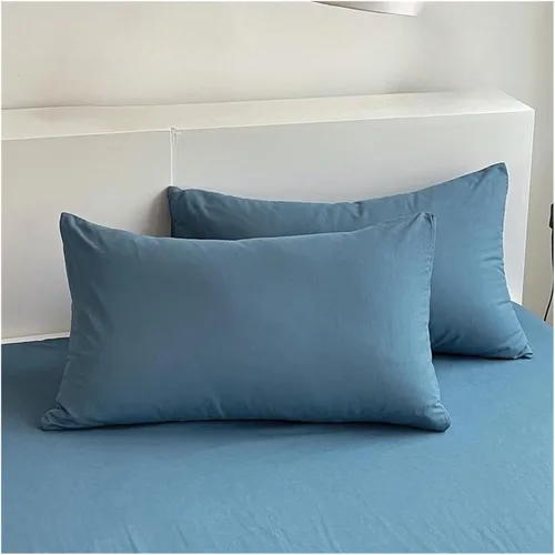 Miniatura 6 de Bedding Set Fabric Duvet Cover Set Solid Color Bed Cover Set Single Double King Size Quilt Cover Set,Bedding