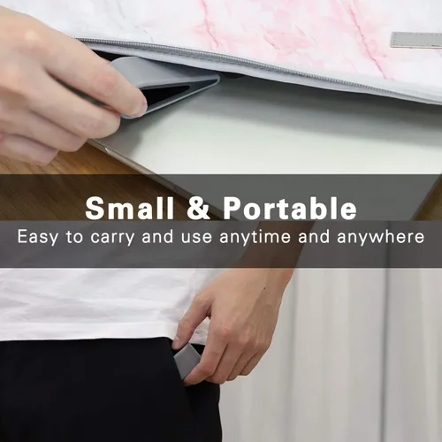 Miniatura 3 de MoKo Soporte universal para teclado de computadora portátil/computadora, [4 unidades] antideslizante de silicona inclinable con cuña elevadora Gris