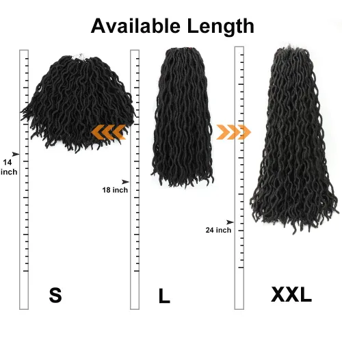 Miniatura 7 de Eliza Locs Gitanos Ondulados Ombre Cabello de Crochet 18" 8 Paquetes/Lote Locs de Diosa Fibra Sintética Locs Falsos Raíces Africanas Dreadlocs