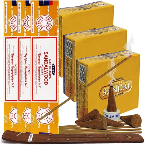 Miniatura 7 de Nag Champa - Varillas de incienso y cono de incienso Nagchampa, paquete variado de varillas de incienso Insence Insense Insiensos